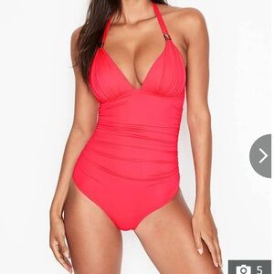 Victoria's Secret Vibrant Red Halter One-Piece
